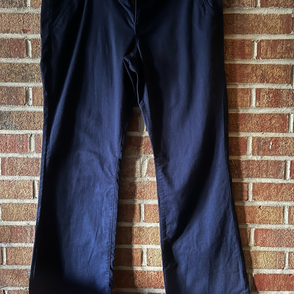 American Eagle Outfitters Boot Trouser Stretch Navy Women's 14